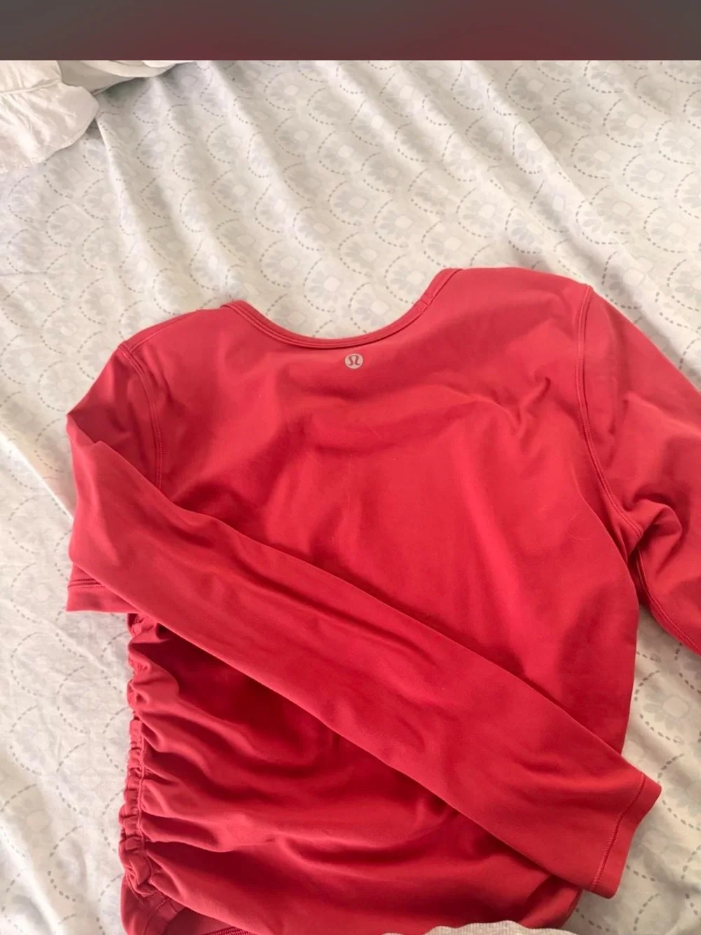 lululemon athletica Long Sleeve Crew Top in Coral